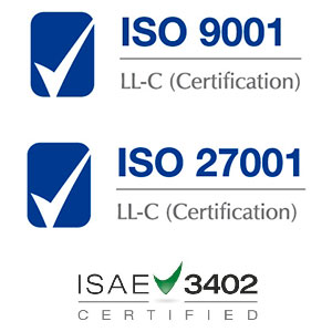 Wir sind ISAE Type II zertifiziert.