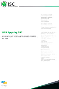 Anbindung Versanddienstleister in SAP®