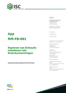 Kopieren von Einkaufsinfosätzen inkl. Oderbucheinträgen