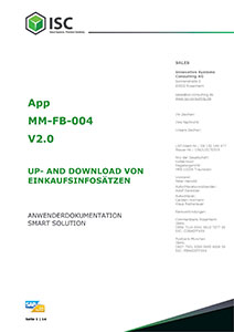 Up- and Download von Einkaufsinfosätzen